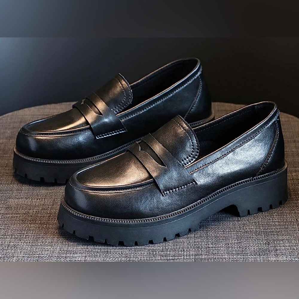 Y2K Cute Black Loafers Women